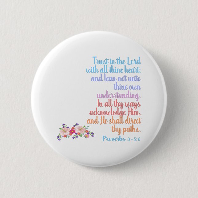 Badge Rond 5 Cm Proverbes Bible Verse (Devant)