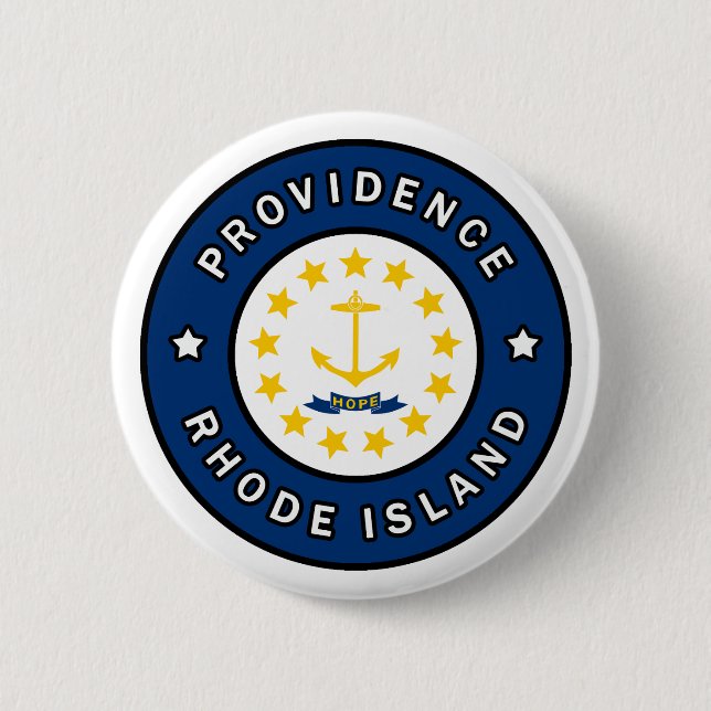 Badge Rond 5 Cm Providence Rhode Island (Devant)