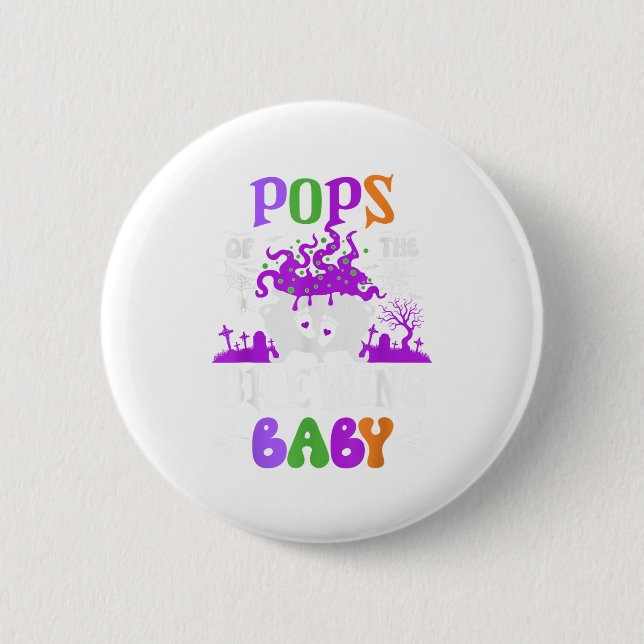 Badge Rond 5 Cm Ps Of The Brewing Baby Dad To Be Halloween  (Devant)