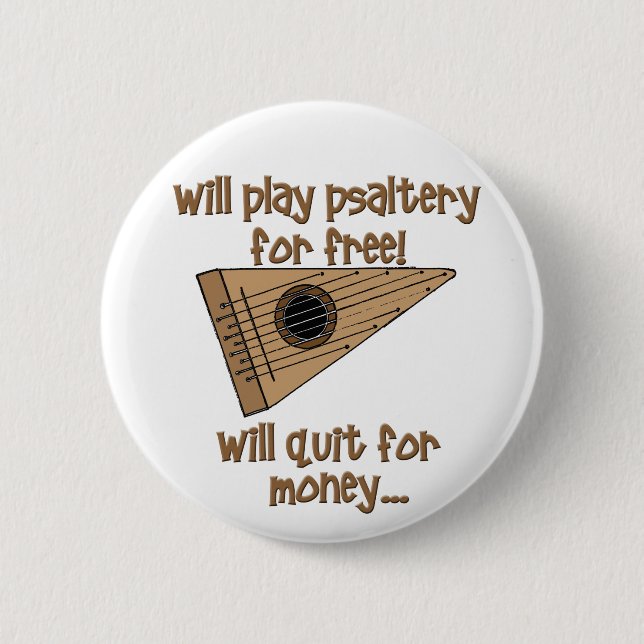 Badge Rond 5 Cm Psaltery de jeu pour libre (Devant)