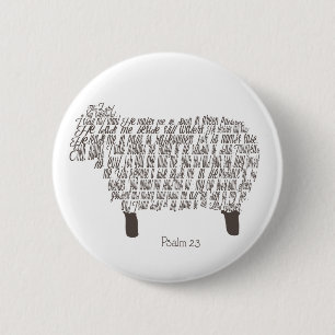 Badge Rond 5 Cm Psaume 23 Art