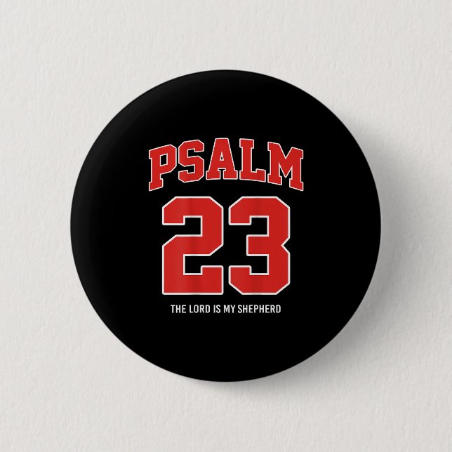 Badge Rond 5 Cm Psaume 23 Le Seigneur est mon berger (sur le dos) (Devant)