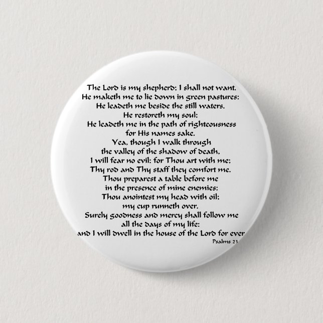 Badge Rond 5 Cm Psaumes 23 (Devant)