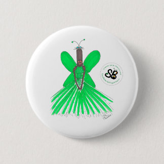 Badge Rond 5 Cm Pseudo Pin de bouton de mode de Ballgown de vert