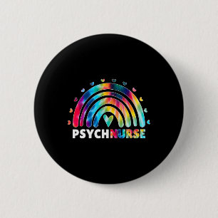 Badge Rond 5 Cm Psych Infirmière Tie Dye Infirmière Santé mentale