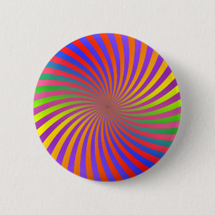 Badge Rond 5 Cm Psychedelic Spiral Design: