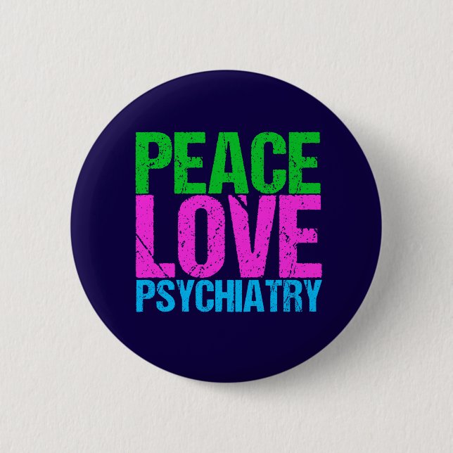 Badge Rond 5 Cm Psychiatre cool (Devant)