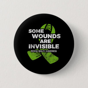 Badge Rond 5 Cm Psychologue de sensibilisation à la santé mentale