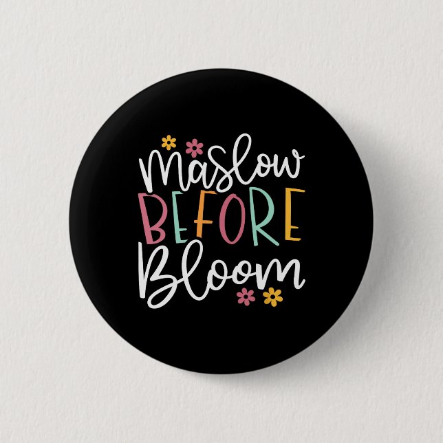 Badge Rond 5 Cm Psychologue Maslow Avant Bloom Sped Enseignant Clr (Devant)