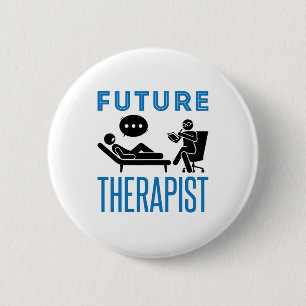 Badge Rond 5 Cm Psychologue Thérapeutique de l'avenir Santé mental
