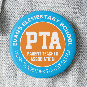 Badge Rond 5 Cm PTA Parent Teacher Association