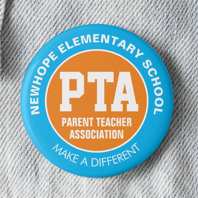 Badge Rond 5 Cm PTA Parent Teacher Association (Créateur téléchargé)