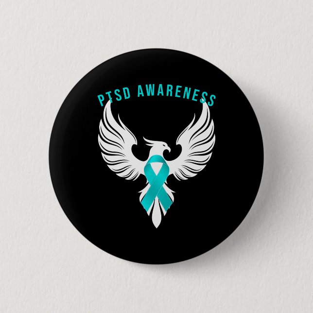 Badge Rond 5 Cm Ptsd Posttraumatic Stress Disorder Sensibilisation (Devant)