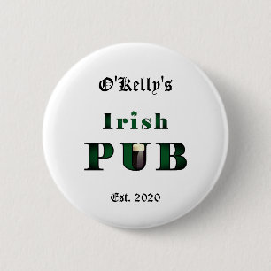 Badge Rond 5 Cm Pub Bar Irlandais Tavern Bouton Pin