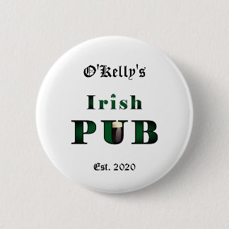 Badge Rond 5 Cm Pub Bar Irlandais Tavern Bouton Pin