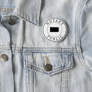 Badge Rond 5 Cm Public notaire de Pennsylvanie