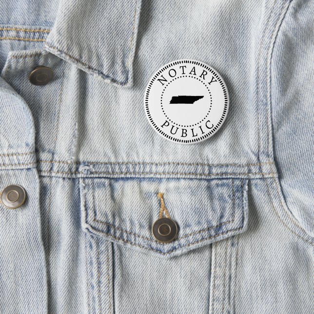 Badge Rond 5 Cm Publique Notaire du Tennessee (En situation)