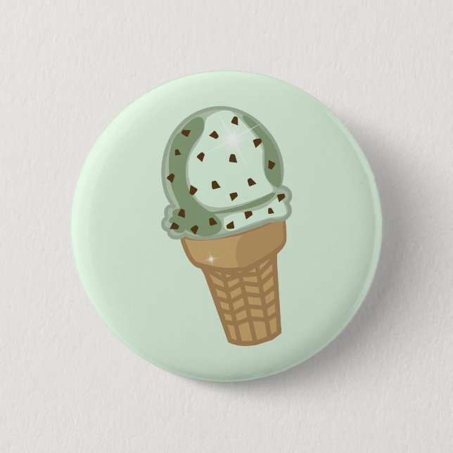 Badge Rond 5 Cm Puce de chocolat en bon état (Devant)
