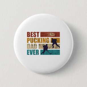 Badge Rond 5 Cm Pucking Papa Jamais Hockey Papa