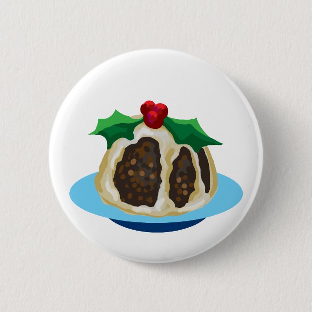 Badge Rond 5 Cm Pudding de Noël (Devant)