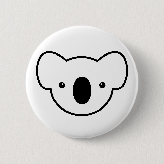 Badge Rond 5 Cm Pudding le koala (Devant)