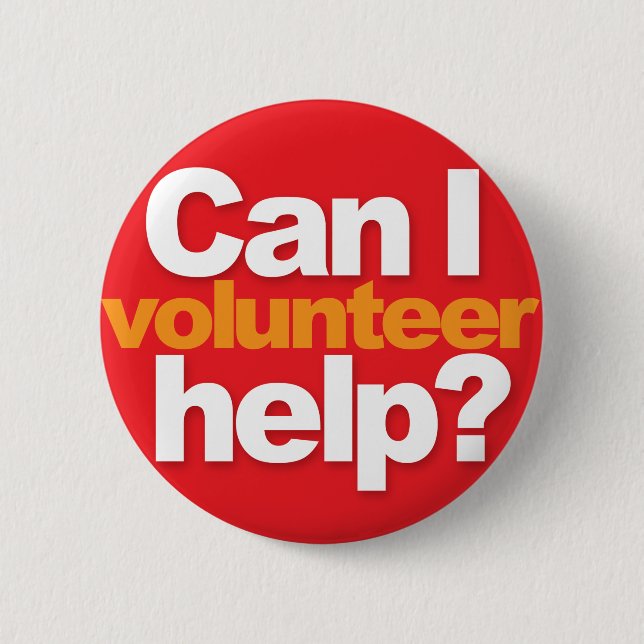 Badge Rond 5 Cm Puis-je aider ? (Devant)