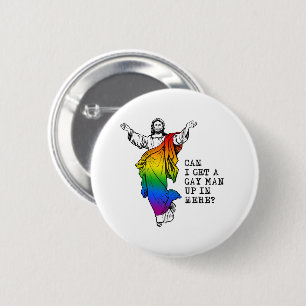 Badge Rond 5 Cm Puis-je avoir un homme gay ici