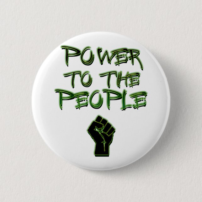 Badge Rond 5 Cm Puissance aux personnes ! (Devant)