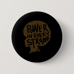 Badge Rond 5 Cm Puissance dans chaque strand Afro Pride Sticker