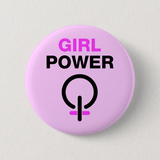 Badge Rond 5 Cm Puissance de fille (Devant)