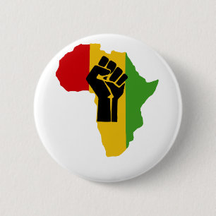 Badge Rond 5 Cm Puissance de l'Afrique - reggae