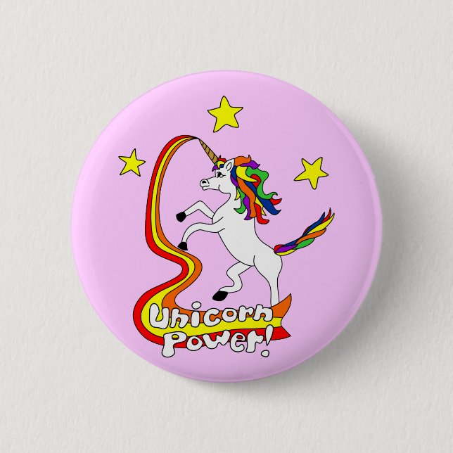 Badge Rond 5 Cm Puissance de licorne ! (Devant)