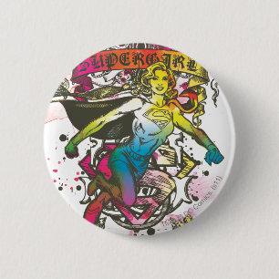 Badge Rond 5 Cm Puissance de Supergirl