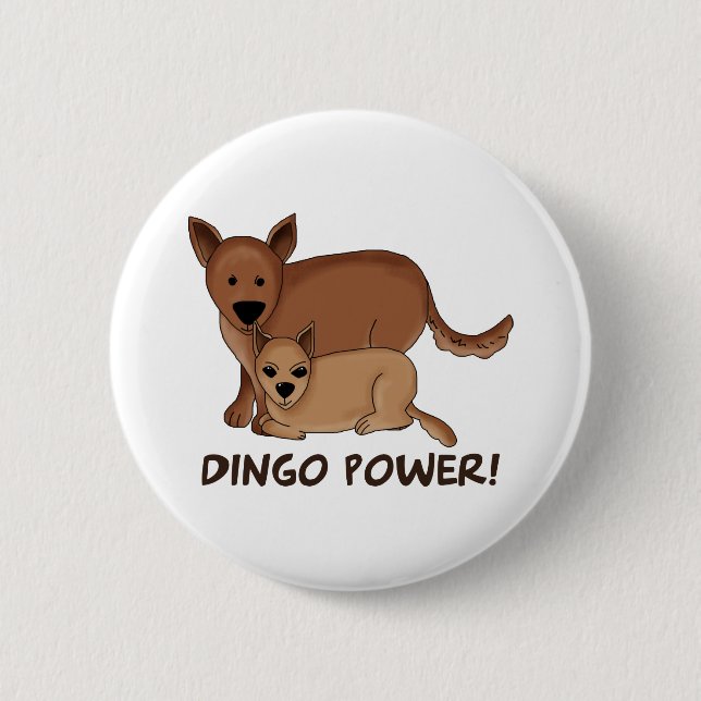 Badge Rond 5 Cm Puissance Dingo (Devant)