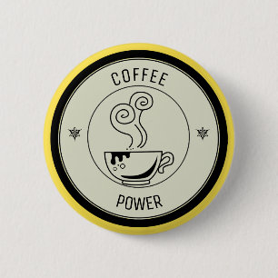Badge Rond 5 Cm Puissance du café