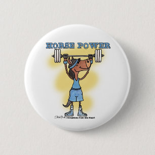 Badge Rond 5 Cm Puissance du cheval