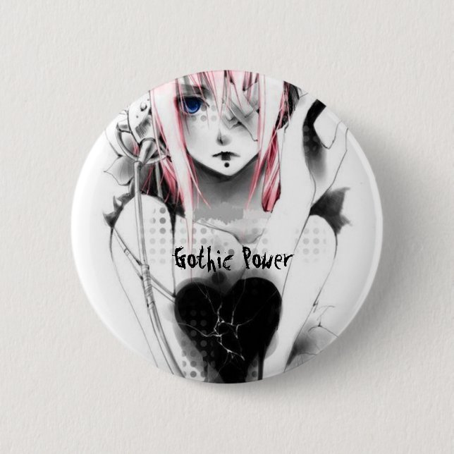 Badge Rond 5 Cm Puissance gothique (Devant)