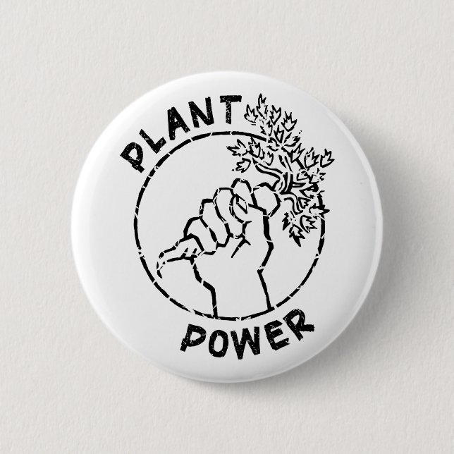 Badge Rond 5 Cm Puissance plante (Devant)