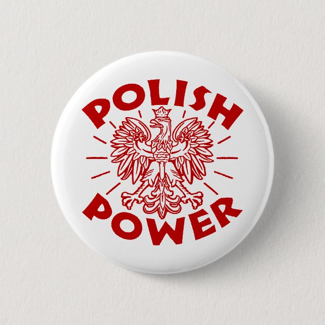 Badge Rond 5 Cm Puissance polonaise (Devant)