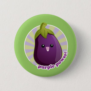 Badge Rond 5 Cm Puissance pourpre !