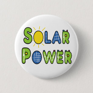 Badge Rond 5 Cm Puissance solaire