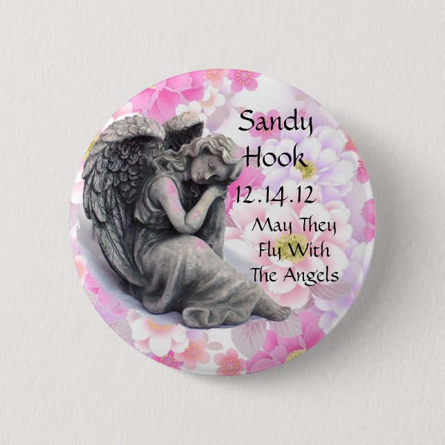 Badge Rond 5 Cm Puissent-Ils Voler Avec Les Anges (Devant)