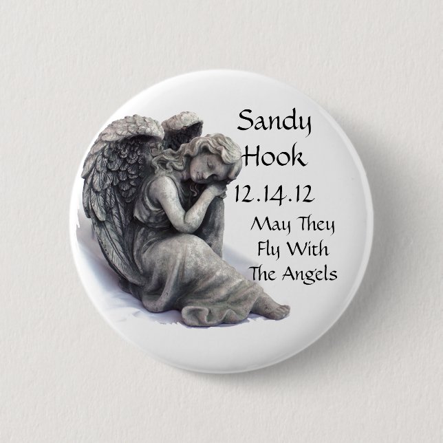 Badge Rond 5 Cm Puissent-Ils Voler Avec Les Anges (Devant)
