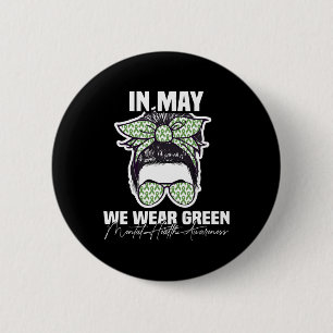Badge Rond 5 Cm Puissions-nous porter un message vert de sensibili