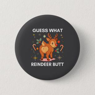 Badge Rond 5 Cm Pull Noël Enfant Terrible devine quel renne
