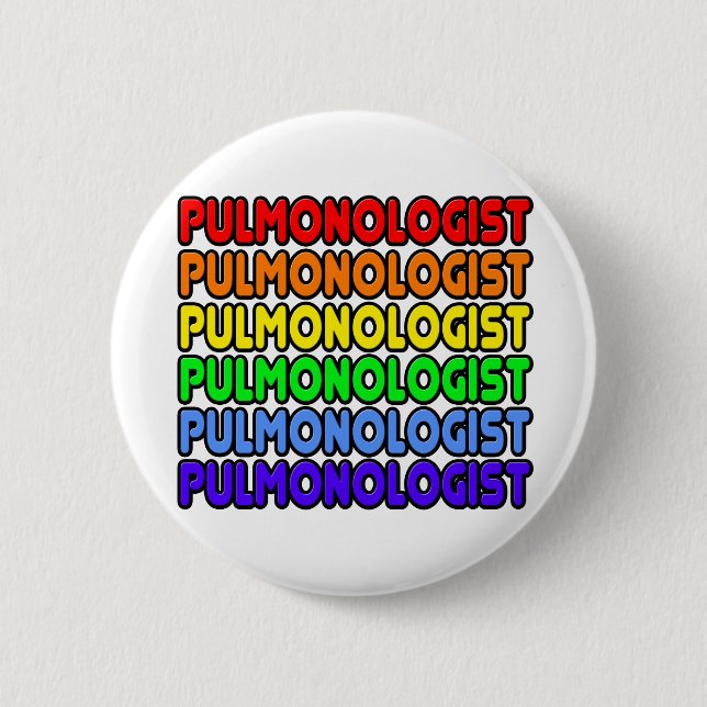 Badge Rond 5 Cm Pulmonologue de Rainbow (Devant)