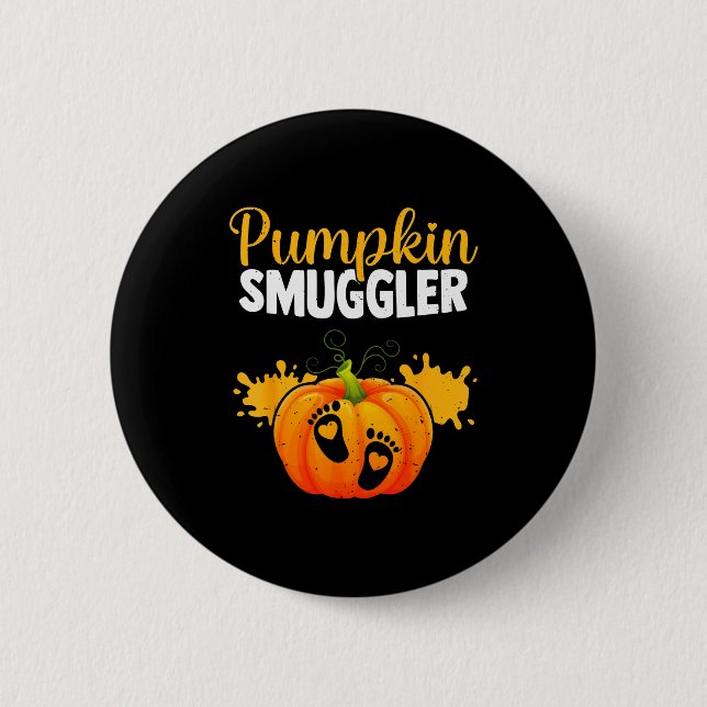 Badge Rond 5 Cm Pumpkin Smuggler Funny Expecting Parents Pregnancy (Devant)