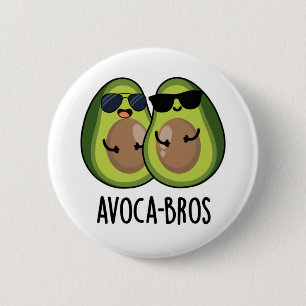 Badge Rond 5 Cm Pun Avoca-bros amusant Avocado