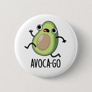 Badge Rond 5 Cm Pun Avoca-go amusant Avocado