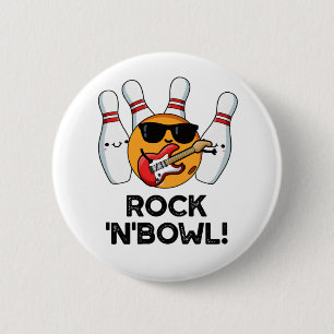 Badge Rond 5 Cm Pun De Bowling Cute Rock Et Bowl